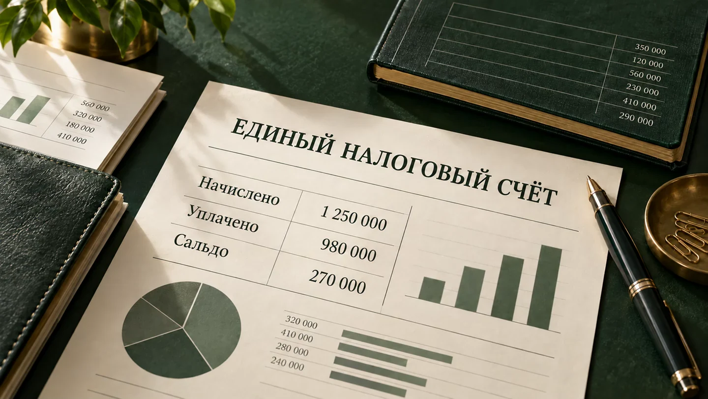 Иллюстрация к материалу: Как контролировать единый налоговый счёт и расчёты с бюджетом
